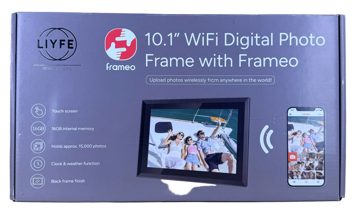Liyfe 10.1” Wifi Digital Phot Frame with Frameo - LF576B