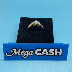 Ladies 18ct With Diamond Stone Solid Gold Ring Size -7 / Size N / 14-54