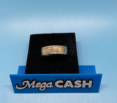 Mens 9ct Gold Ring with Diamond Size T 1/2 / 22-62