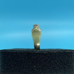 Ladies 14ct With Diamond Stone Solid Gold Ring Size 5/ Size K / 11-51