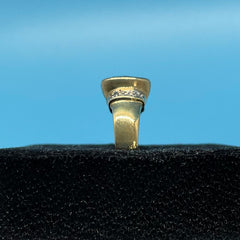 Ladies 9ct With Blue Stone & Diamond Stone Solid Gold Ring Size 5.75 / Size L/ 12-52