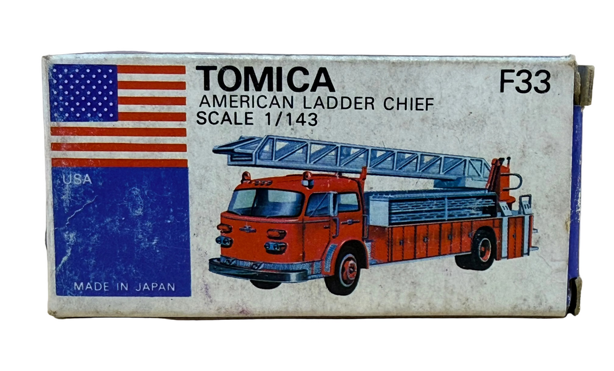 Tomica American Ladder Chief Fire Truck - F33 - Scale 1/143 - Vintage