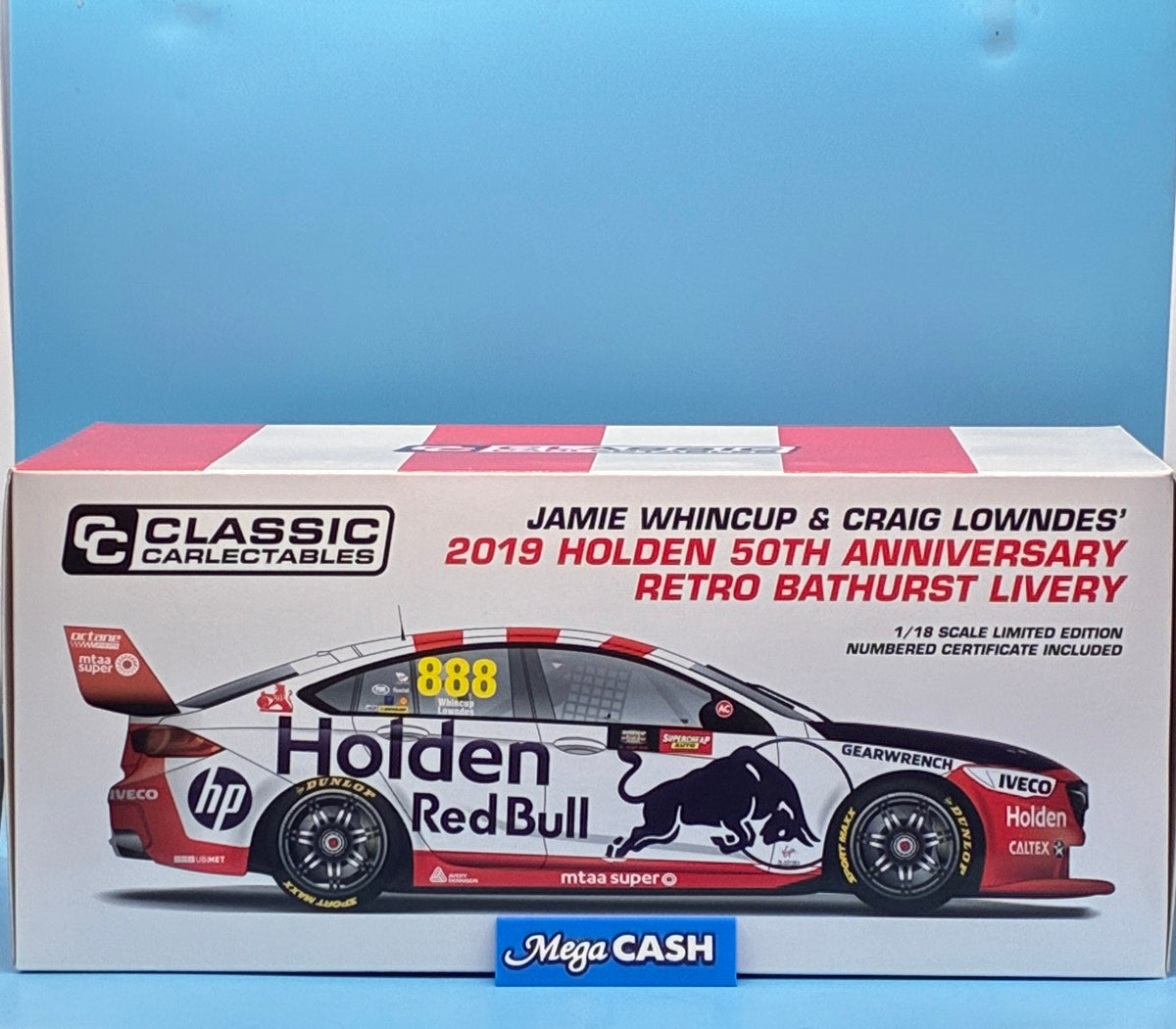 Classic Carlectables - 2019 Holden 50TH Anniversary Retro Bathurst Livery Jamie Whincup & Craig Lowndes - 18707