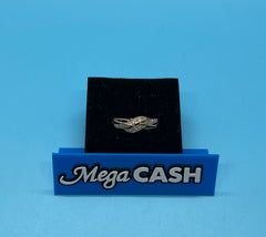 Ladies 10ct Gold Ring With Diamonds Size O 1/2 / 15-55