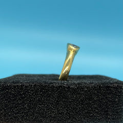 Ladies 18ct With Diamond Stone Princess Cut Solid Gold Ring Size 5/ Size K / 11-51