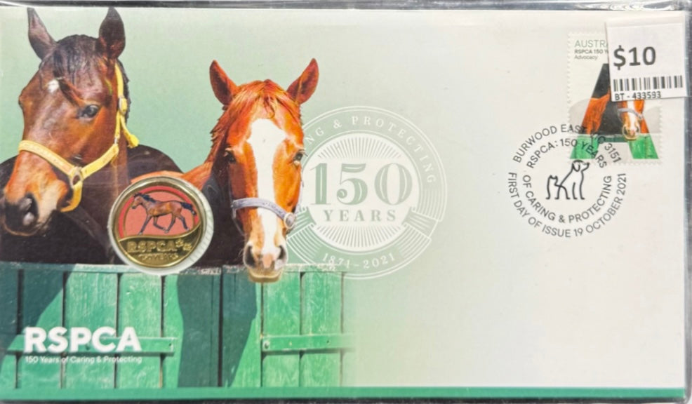 2021 AusPost 150 Years RSPCA $1 Coin - Uncirculated