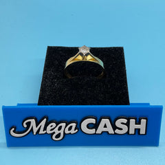 Ladies 18ct With Diamond Stone Solid Gold Ring Size 8 / Size R / 18-58