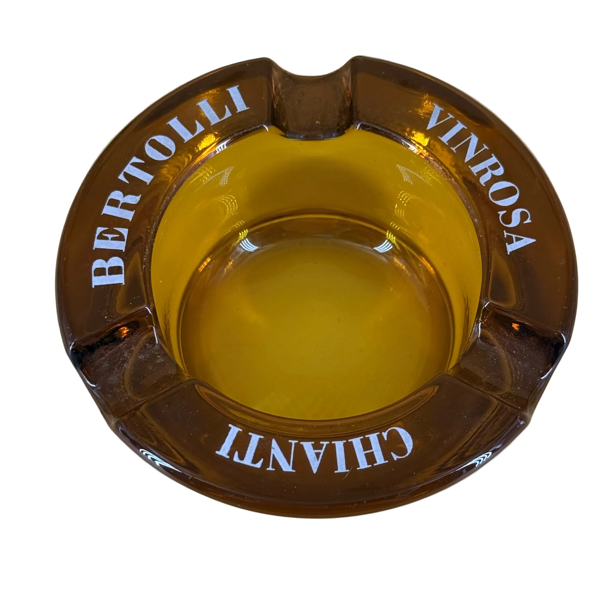 Bertolli Glass Ashtray - Vinrosa Chianti - Vintage