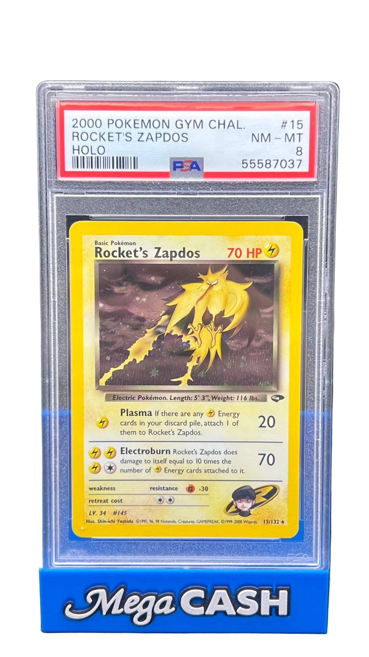 Pokémon - PSA 8 - Rocket’s Zapdos - 15/132 Gym Challenge