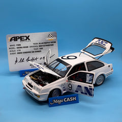 Apex Replicas Model Car - Ford Sierra Rs500 Allan Moffat/Hansford Racing #9 -1988 Sandown Winner - B18501E