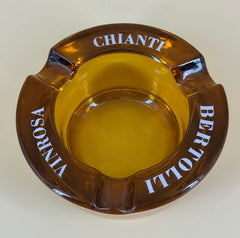 Bertolli Glass Ashtray - Vinrosa Chianti - Vintage