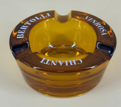 Bertolli Glass Ashtray - Vinrosa Chianti - Vintage