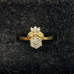 Ladies 18ct With Diamond Stone Solid Gold Ring Size 8 / Size Q / 18-58