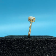 Ladies 9ct With Diamond & Opal Stone Solid Gold Ring Size 7/ Size O/ 15-55