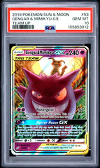 Pokémon - PSA 10 Gengar & Mimikyu Gx 53/181 Team Up