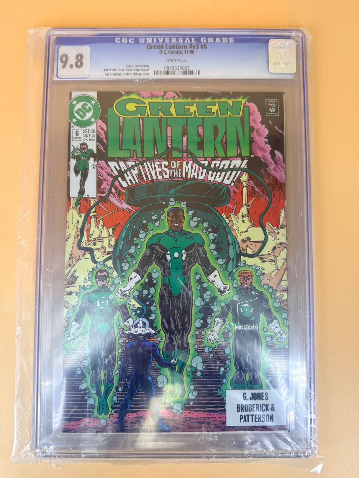 D.C. Comics- Green Lantern Vol 3 #6 November 1990- Graded 9.8