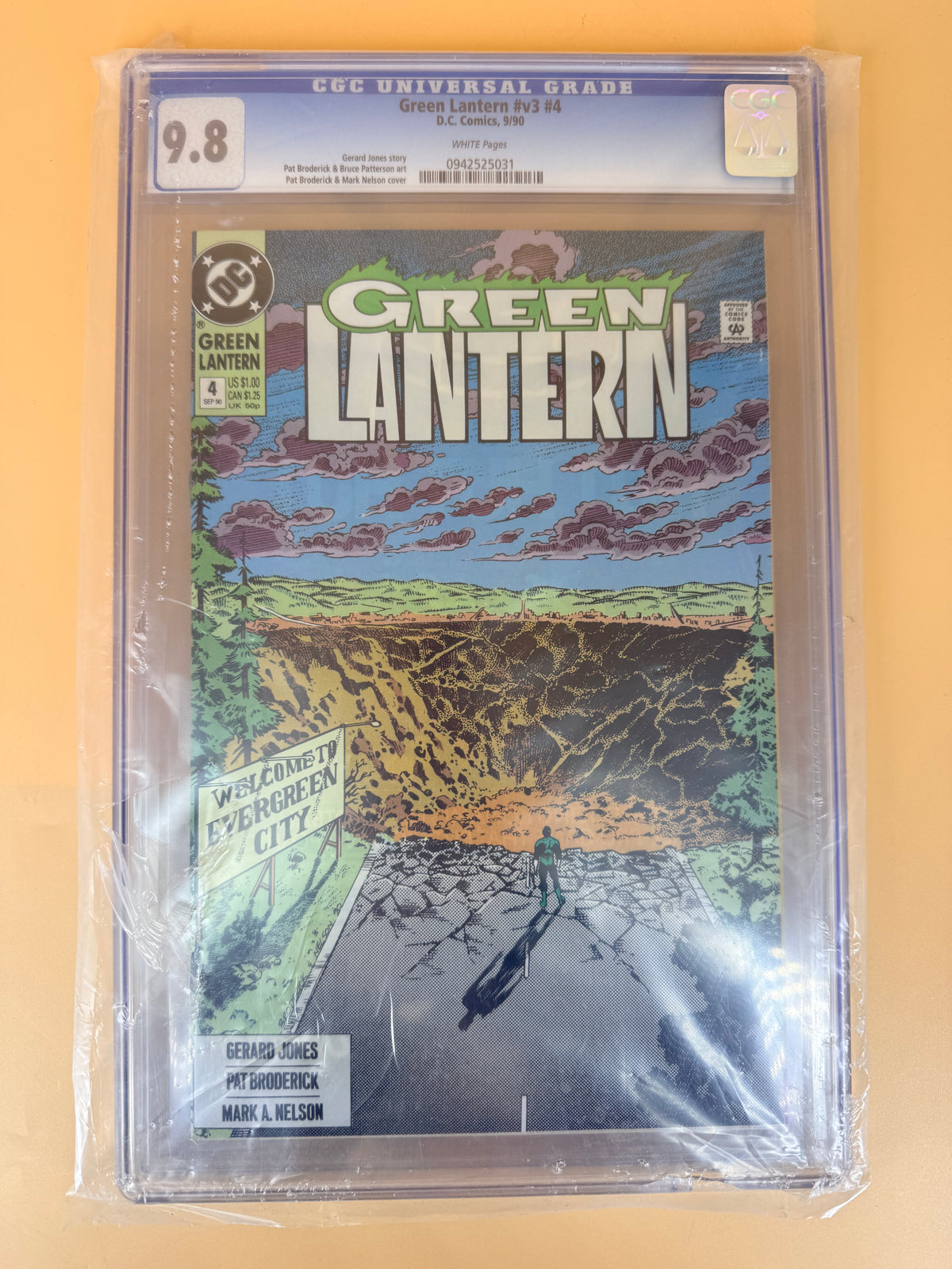 D.C. Comics- Green Lantern Vol 3 #4 September 1990- Graded 9.8