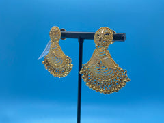 22ct Solid Yellow Gold Unique And Intricately Shaped Fancy Earrings