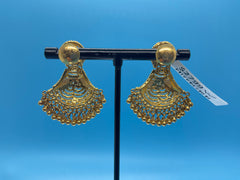 22ct Solid Yellow Gold Unique And Intricately Shaped Fancy Earrings