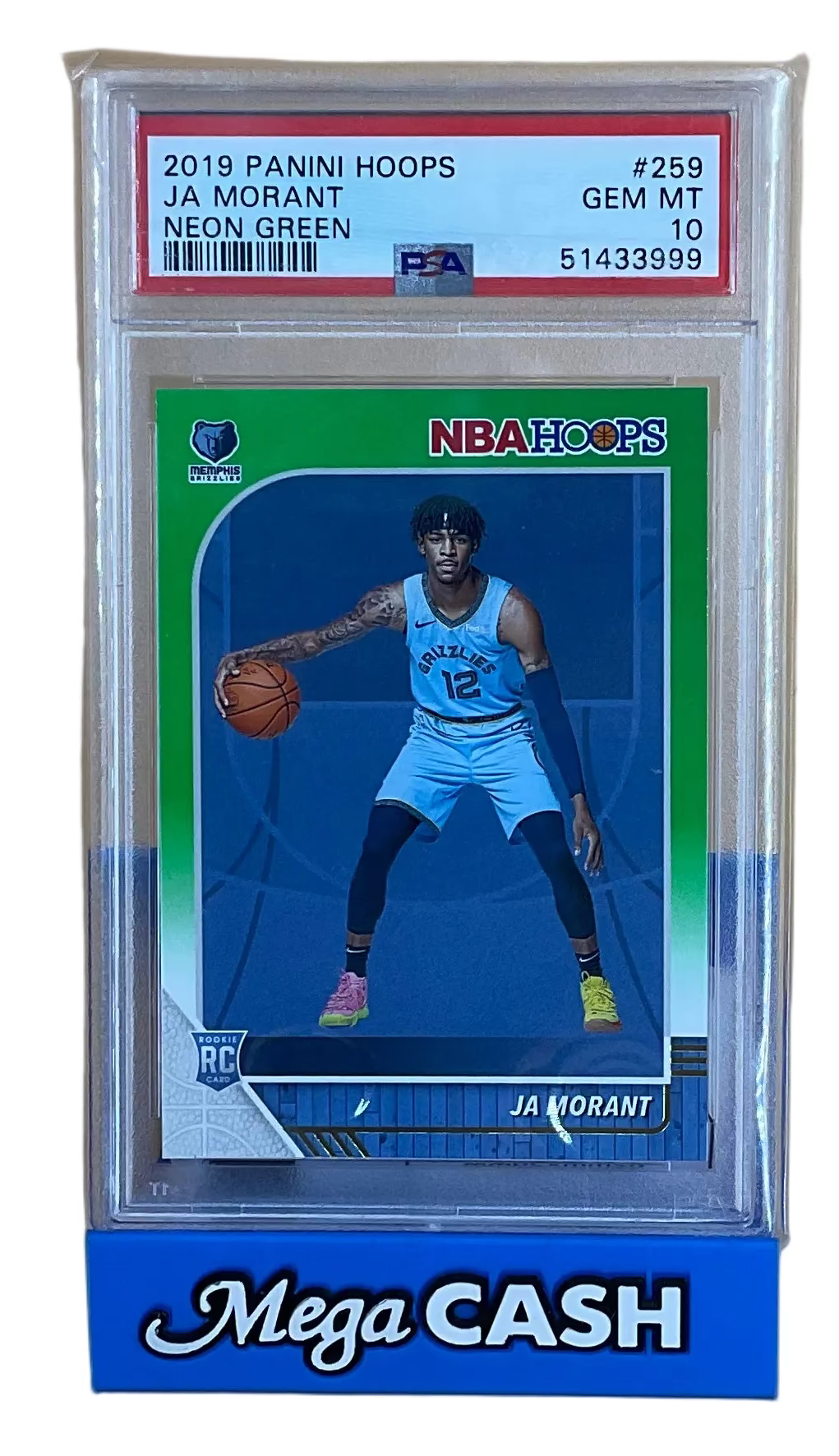 2019 Panini NBA Hoops Ja Morant Rookie Card #259 Graded PSA 10 Gem Mint