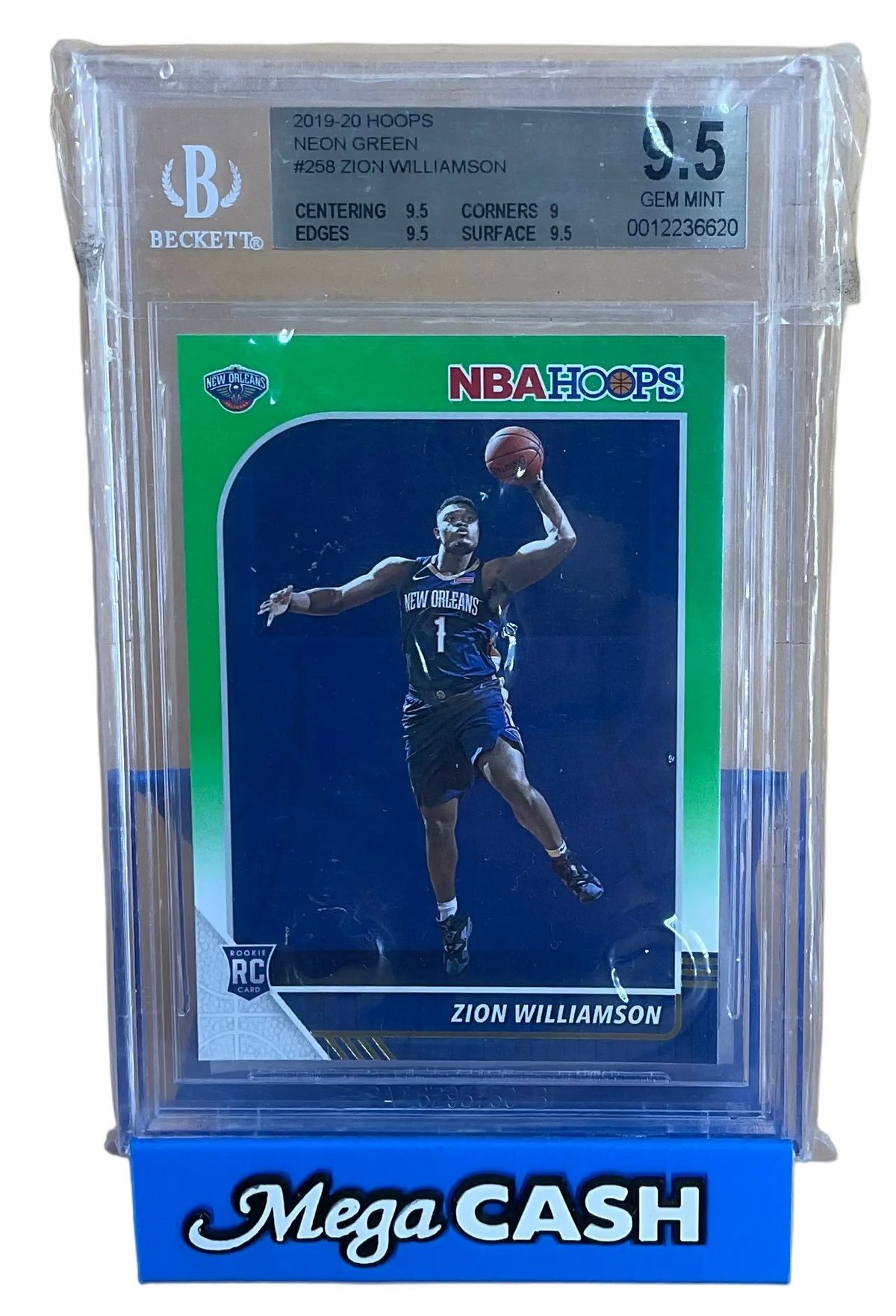 2019-20 Panini NBA Hoops Zion Williamson #258 Graded 9.5 Gem Mint