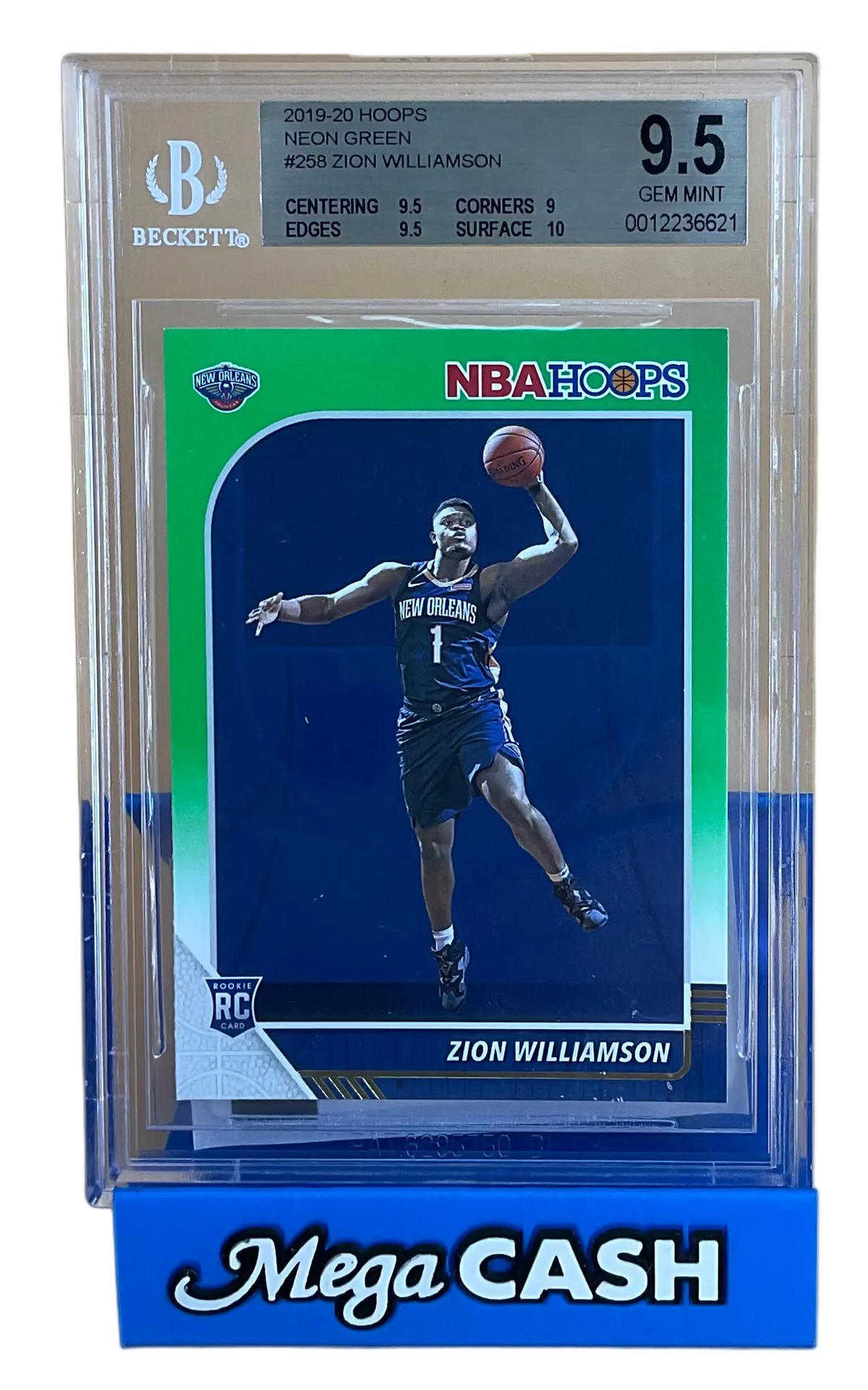 2019-20 Panini NBA Hoops Zion Williamson #258 Graded 9.5 Gem Mint