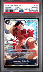 One Piece- PSA 10 Monkey D Luffy P-075