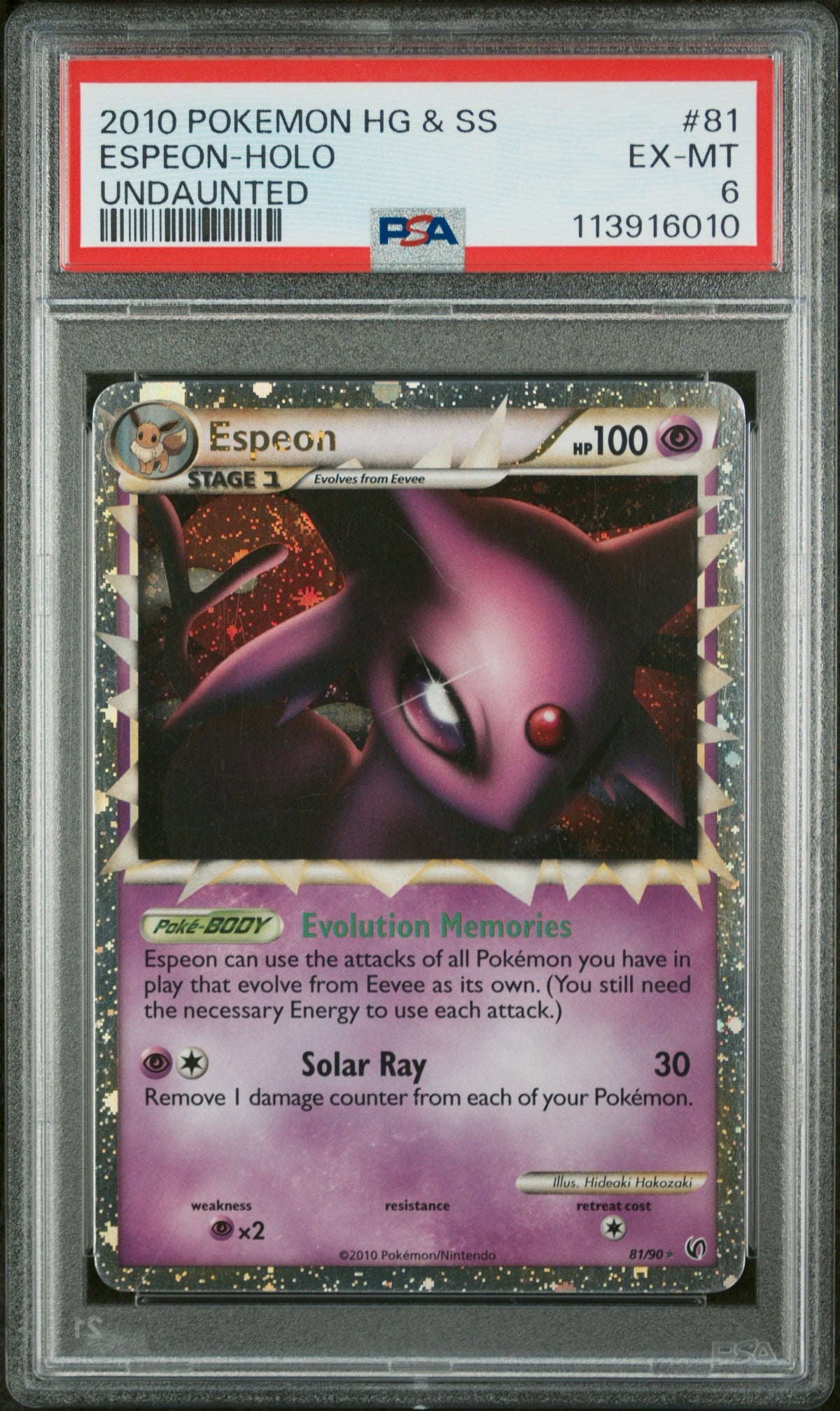 Pokémon - PSA 6 Espeon 81/90 Undaunted