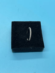 Ladies 14ct White Gold Ring With Diamonds Size I 1/2 / 8-48