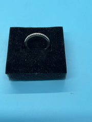 Ladies 14ct White Gold Ring With Diamonds Size I 1/2 / 8-48
