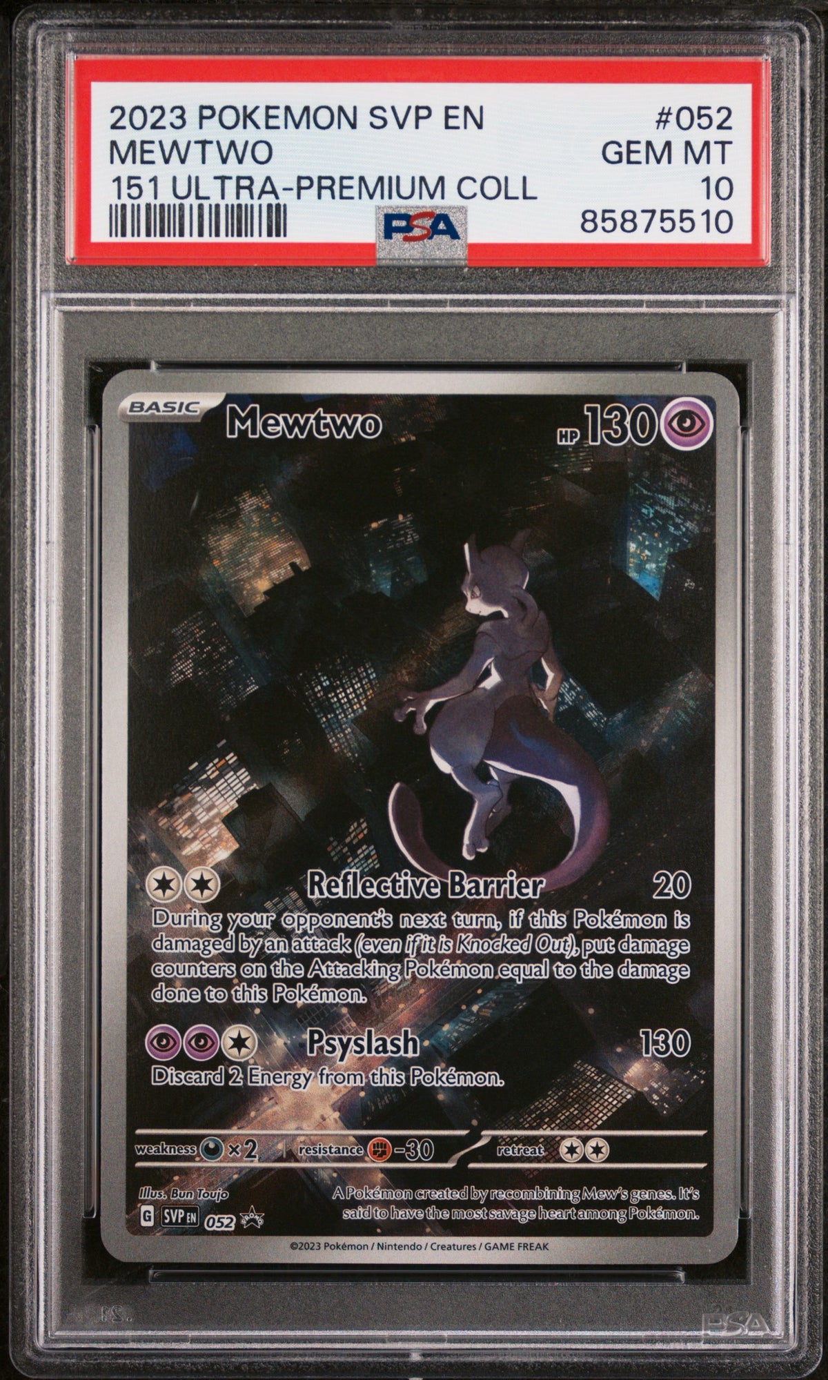 Pokemon - PSA 10 Mewtwo SVP052 Black Star Promo