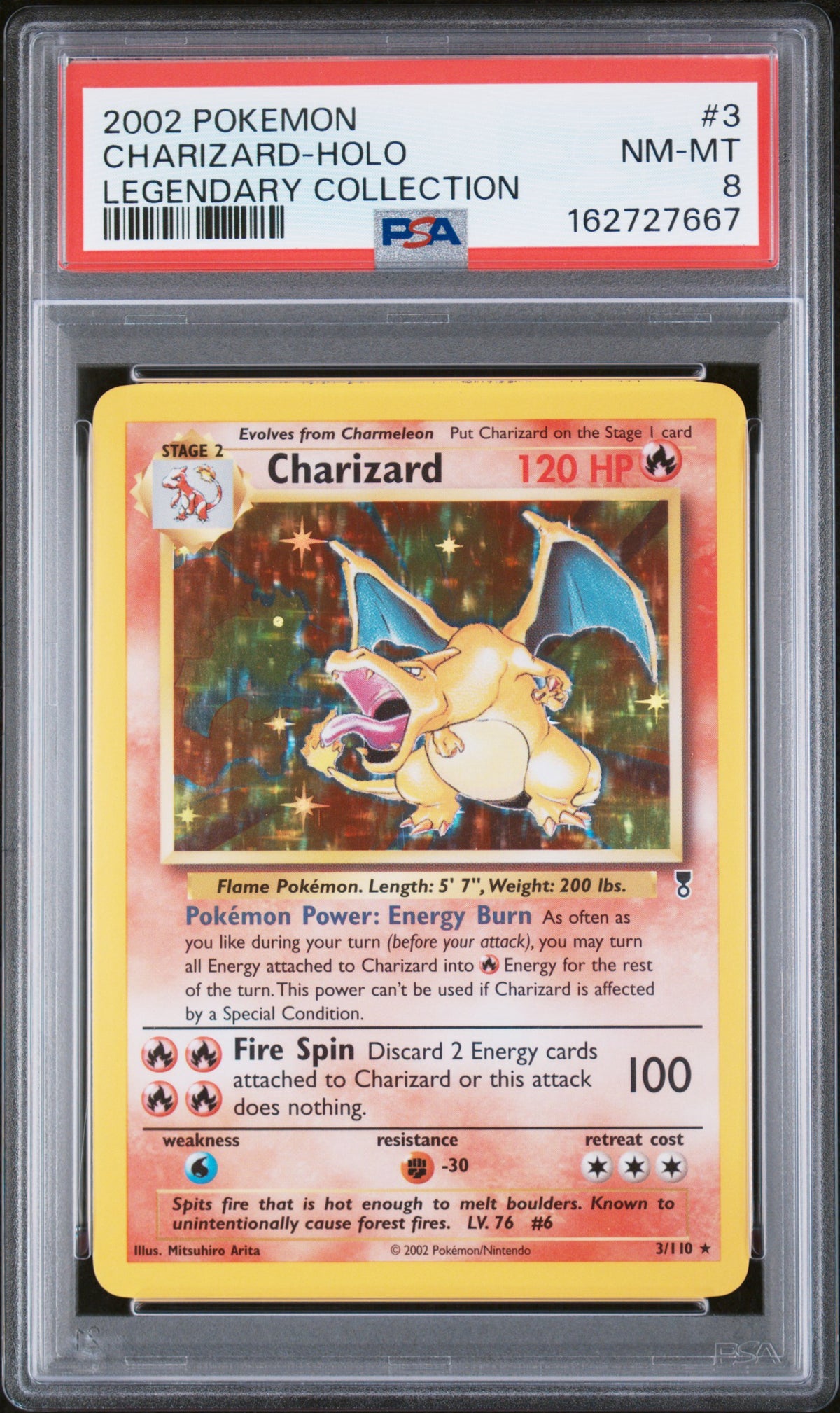 Pokémon - PSA 8 Charizard 3/110 Legendary Collection