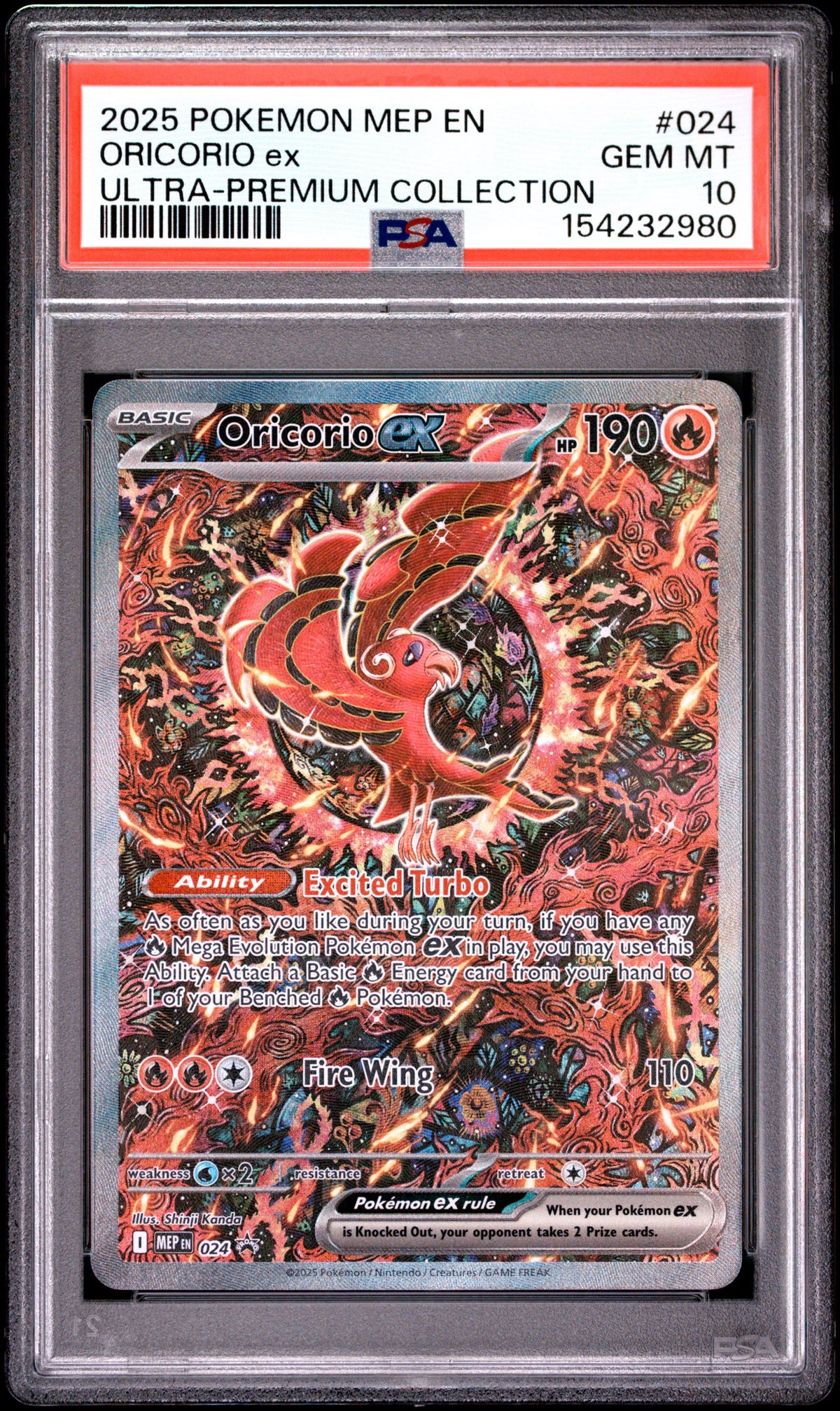 Pokémon - PSA 10 Oricorio Ex MEP024 UPC Promo