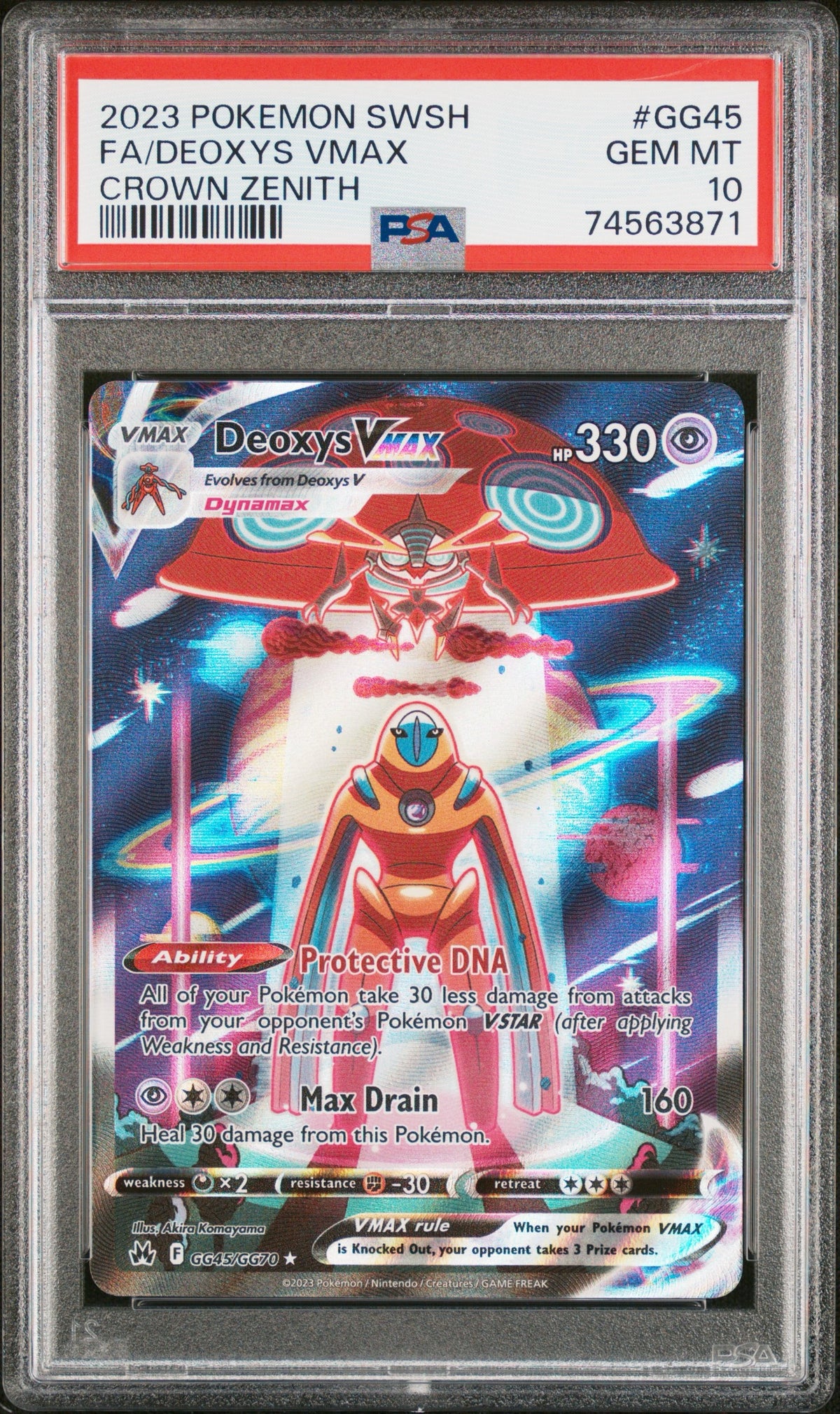 Pokémon - PSA 10 Deoxys Vmax GG45/GG70 Crown Zenith