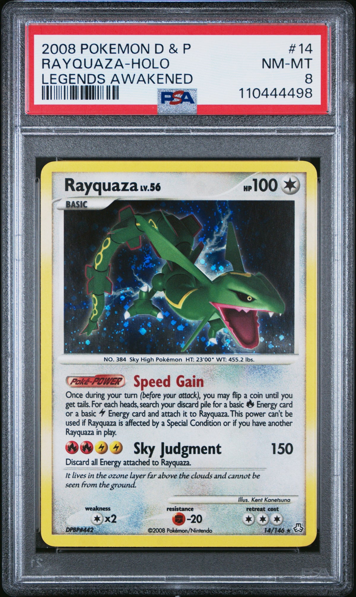 Pokémon - PSA 8 Rayquaza 14/146 Legends Awakened