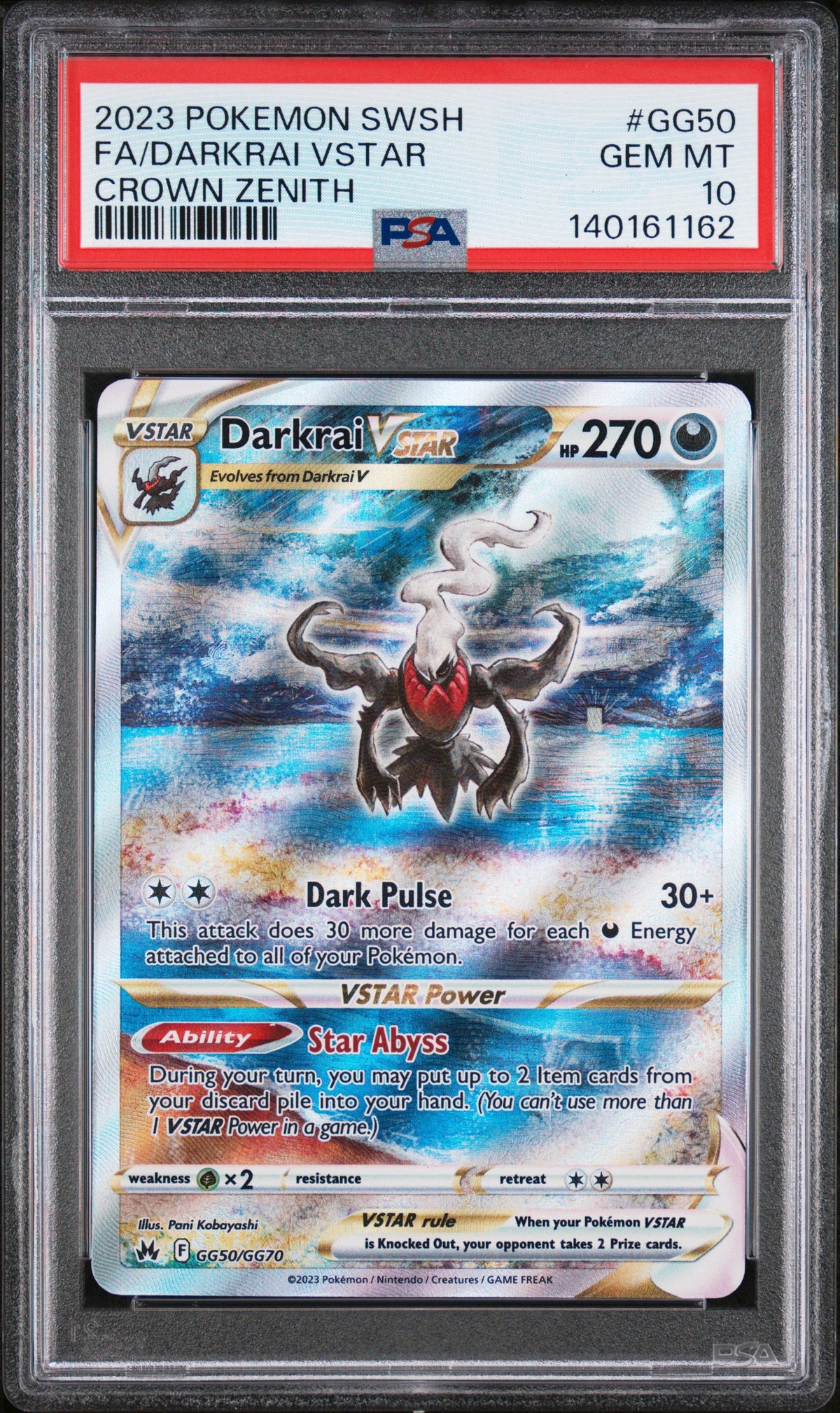 Pokémon - PSA 10 Darkrai Vstar GG50/GG70