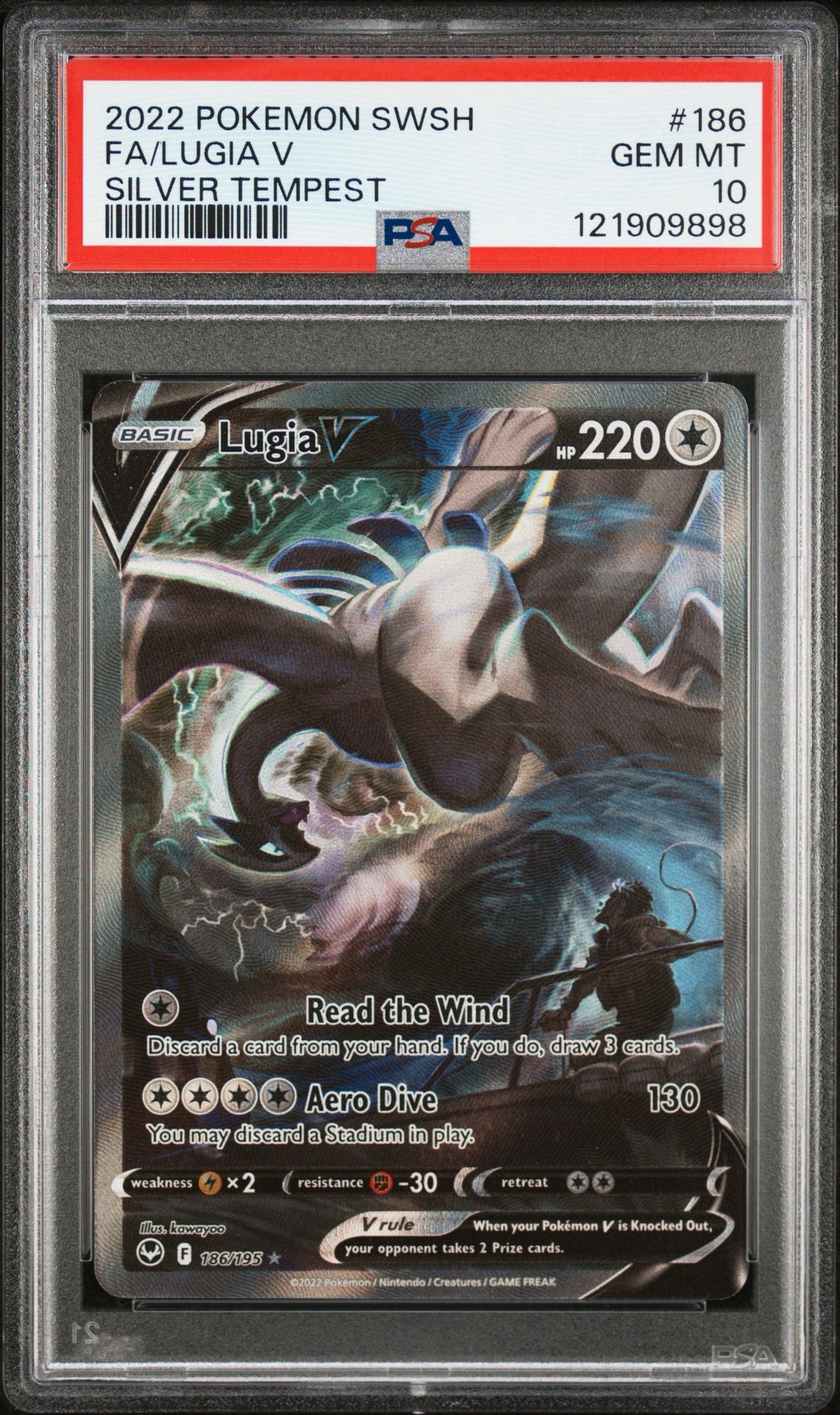Pokémon - PSA 10 Lugia V 186/195 Silver Tempest