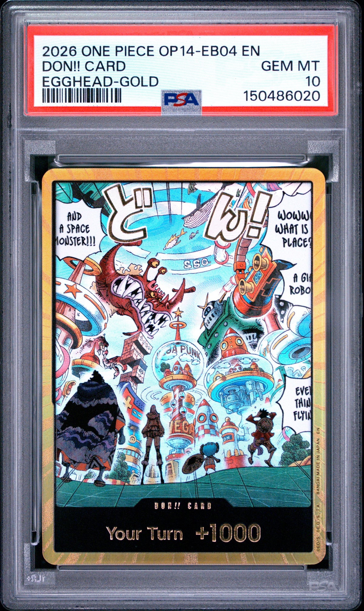 One Piece - PSA 10 Don !! EggHead - Gold OP14-EB04