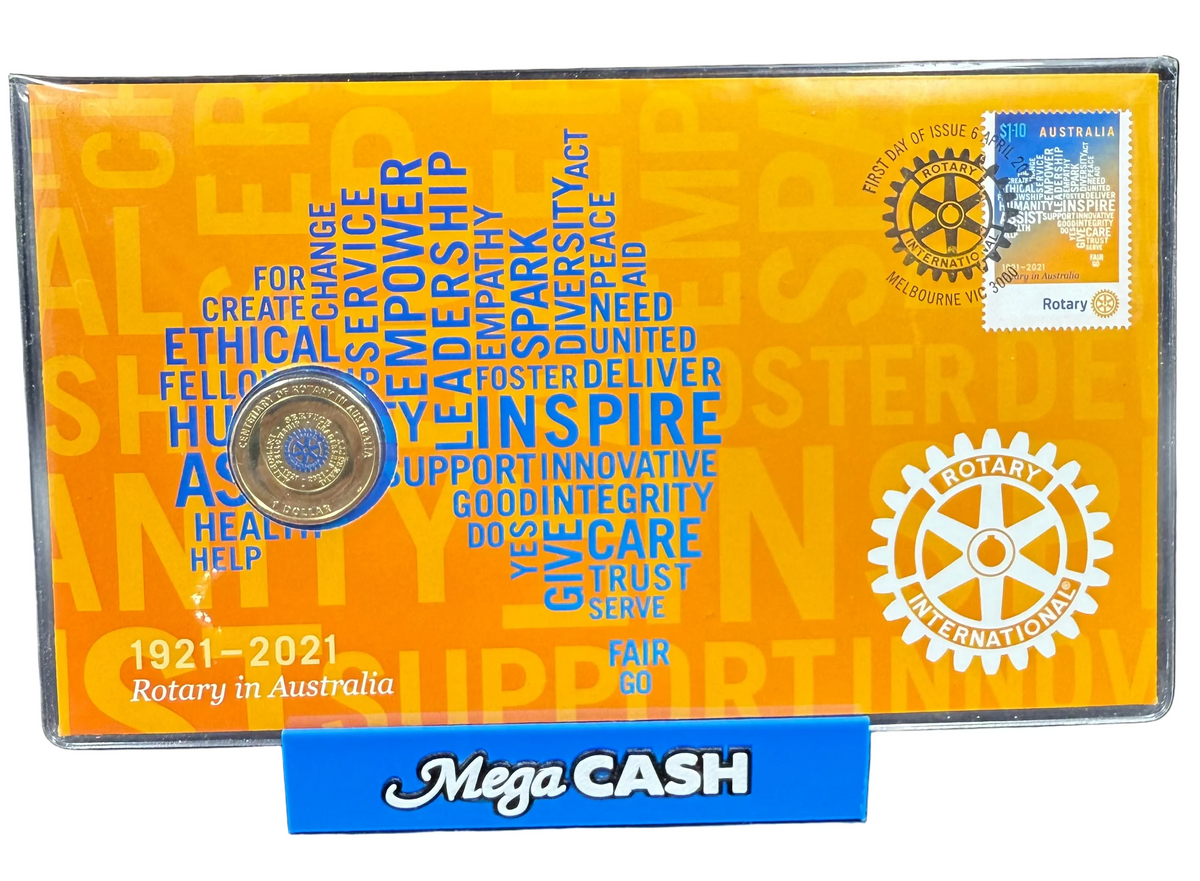 2021 AusPost Centenary Of Rotary $1 Coin - Uncirculated