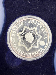 1901-2001 Centenary Of Federation Holey Dollar & Dump Silver One Dollar Coin - In Case