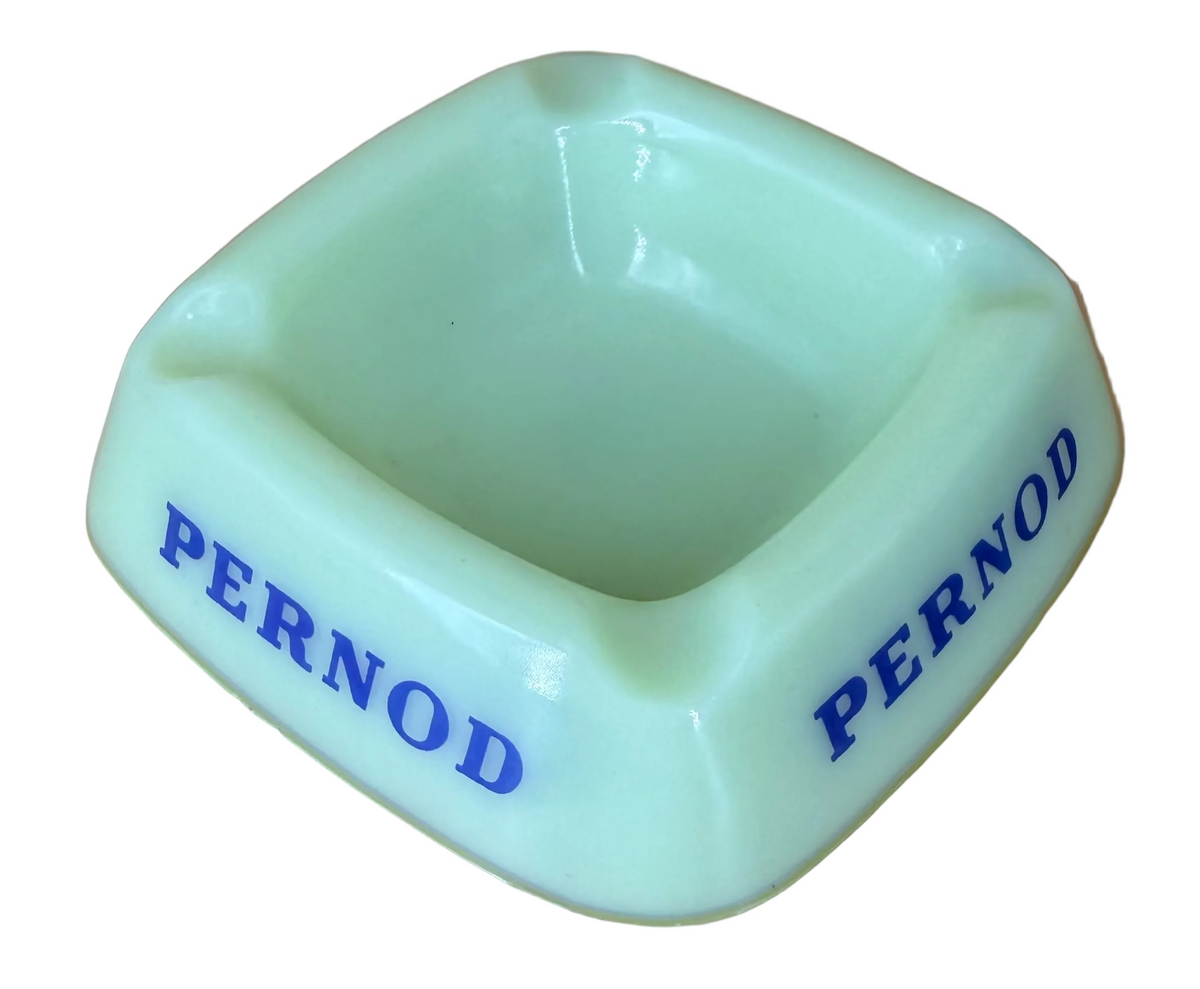Vintage Pernod Opalex Uranium Glass Ashtray