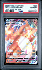 Pokémon - PSA 10 Charizard Vmax 020/189 Darkness Ablaze