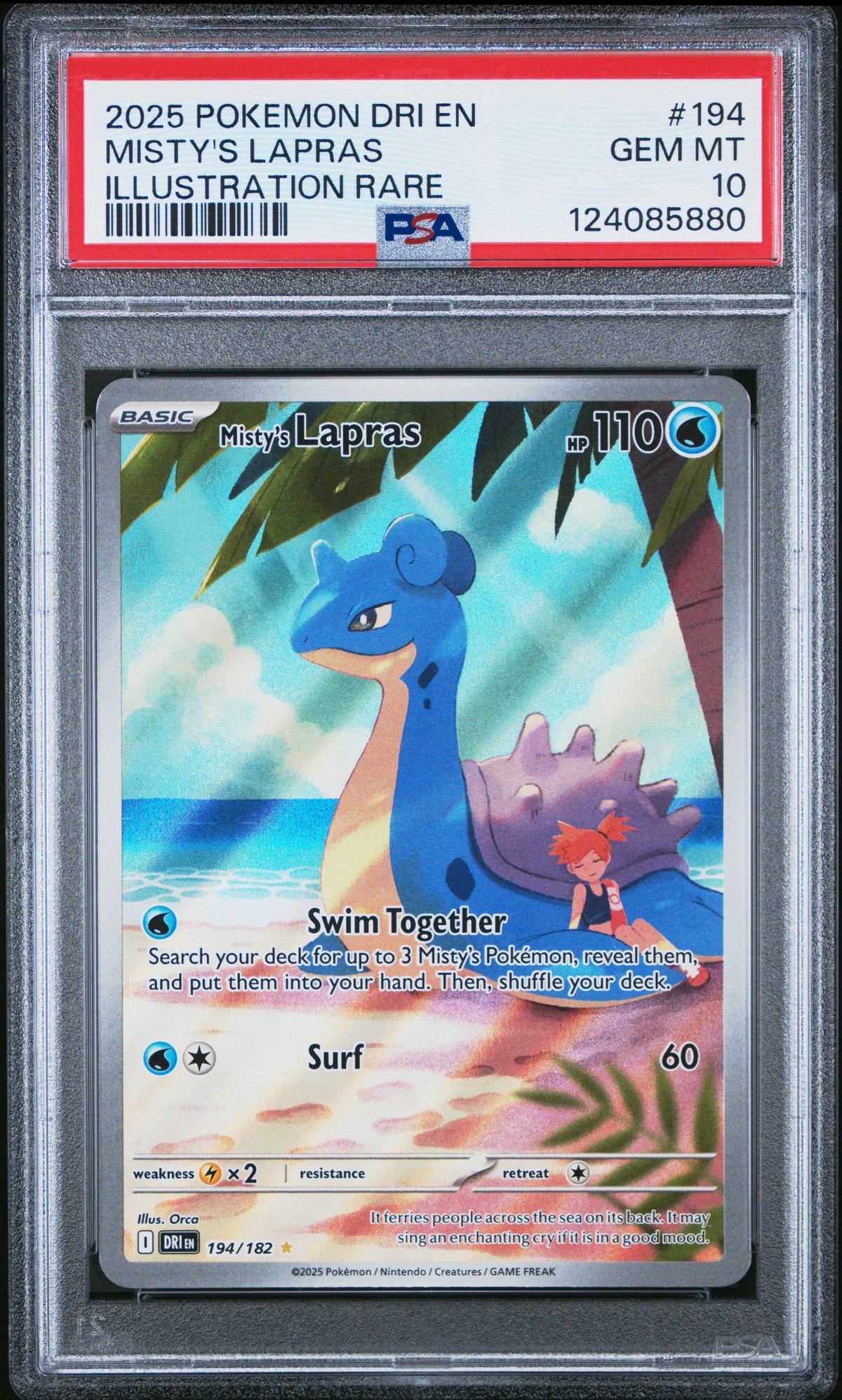 Pokémon - PSA 10 Misty’s Lapras 194/182 Destined Rivals