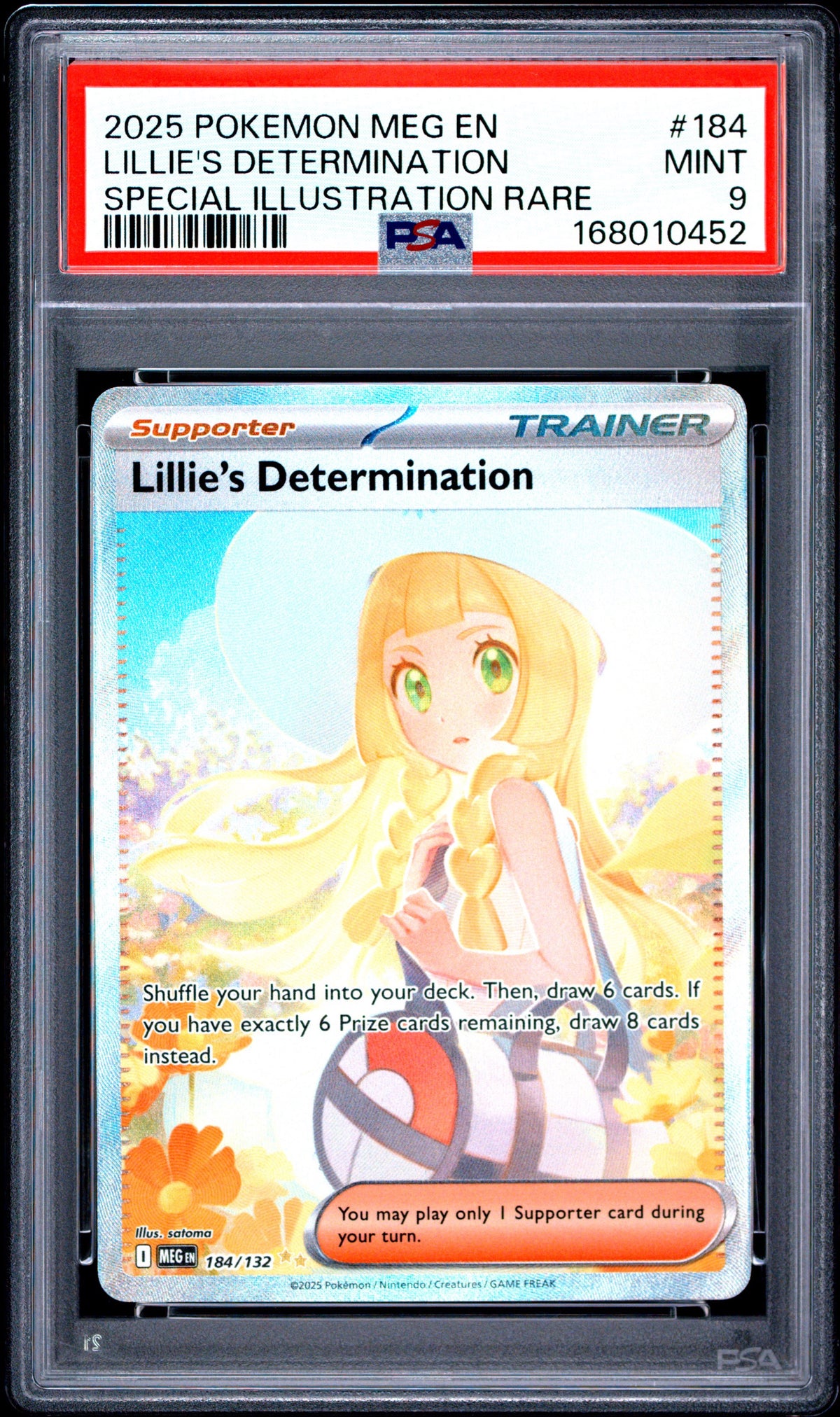 Pokemon - PSA 9 Lillie’s Determination 184/132 Mega Evolutions Base