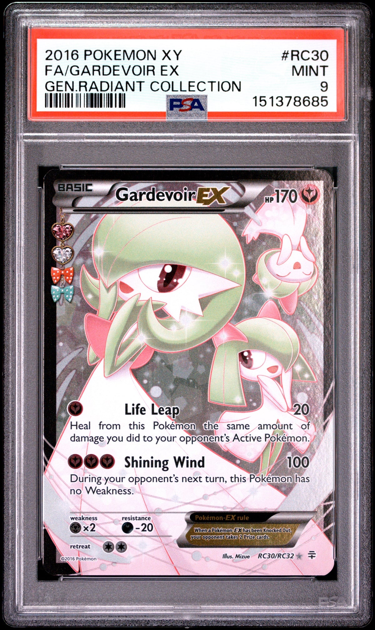 Pokémon - PSA 9 Gardevoir Ex RC30/RC32 XY Generations Radiant Collection