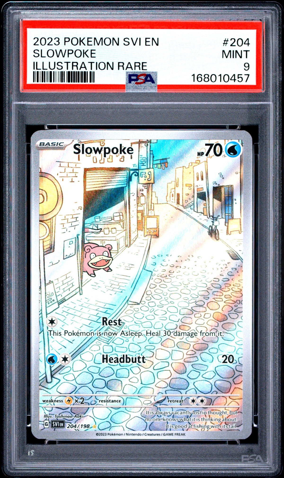 Pokémon - PSA 9 Slowpoke 204/198 Scarlet & Violet Base
