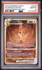 Pokemon - PSA 10 Arceus Vstar GG70/GG70 Crown Zenith