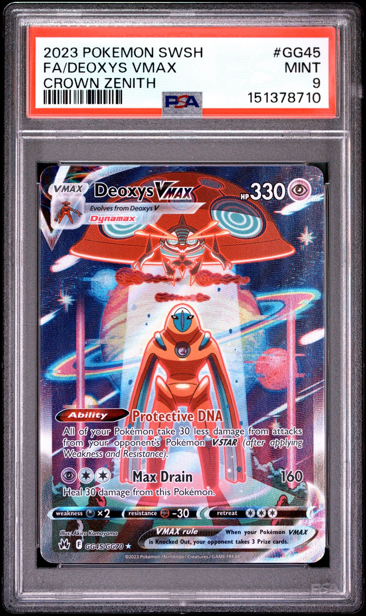Pokémon - PSA 9 Deoxys Vmax GG45/GG70 Crown Zenith