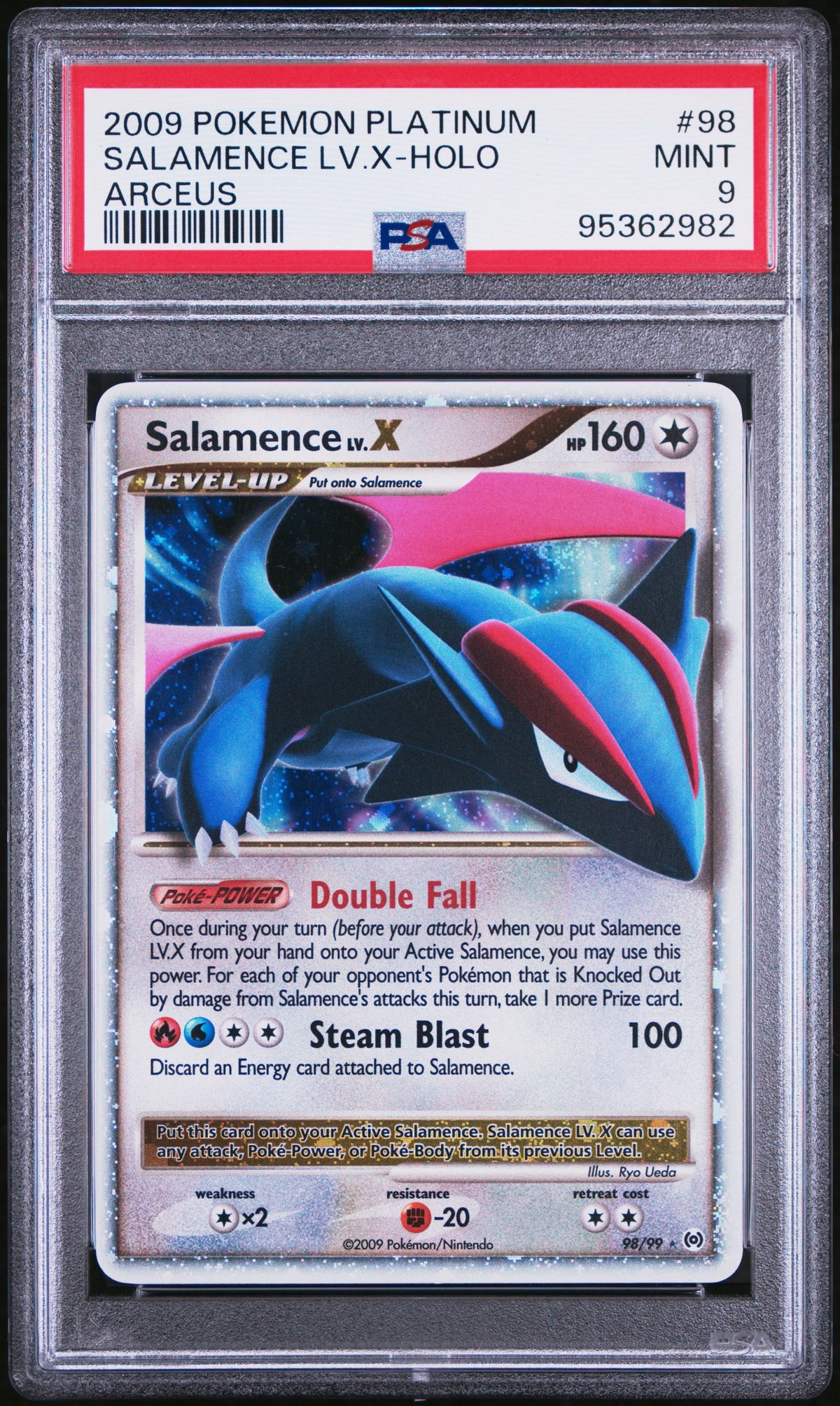 Pokémon - Salamence LV.X 98/99 Platinum Arceus PSA 9