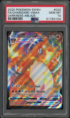 Pokémon - Charizard Vmax 020/189 Darkness Ablaze PSA 10